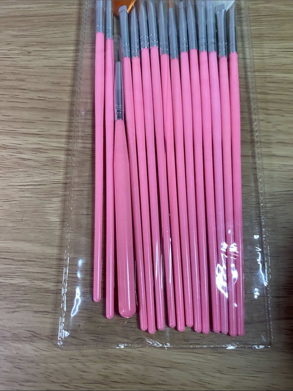 Pink Handle Nail & Detail Brush Set - Picture 3 of 5